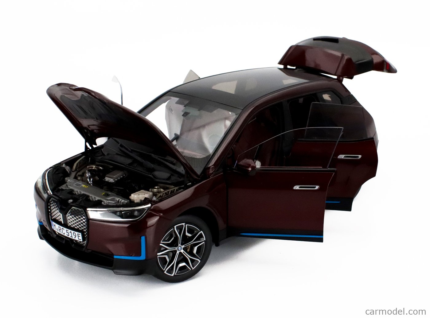 BMW Miniatur iX 1:18 (dunkel rot met)