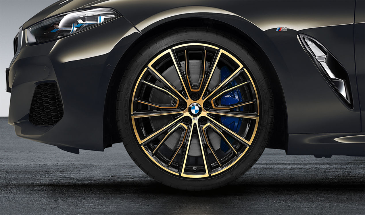 20" M Performance Schmiederad Vielspeiche 732M Bicolor (Night Gold, glanzgefräst) Sommer-Komplettradsatz