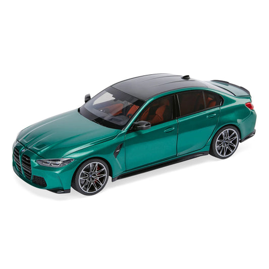 BMW Miniatur M3 (G80), 1:18 (green metallic)