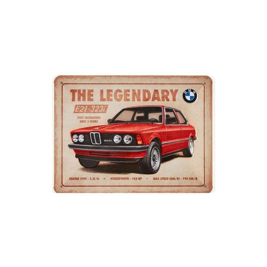 BMW Blechschild E-21 (rot, 15x20)