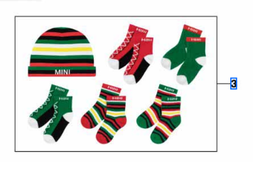 MINI Baby Gift Set Striped (M.col, 6-9mon.)