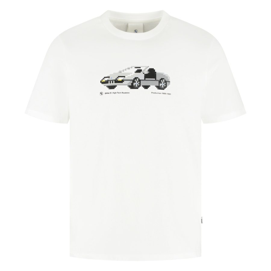 BMW T-Shirt Z1 Pixel Druck Unisex (weiss, XS-XXL)