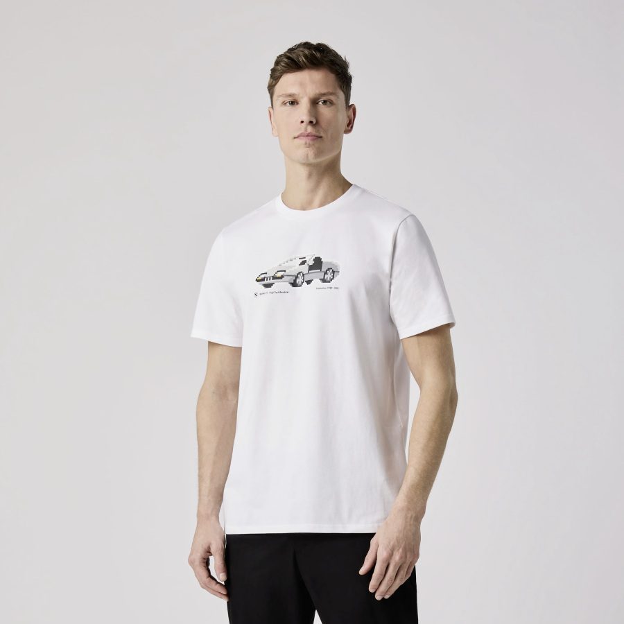 BMW T-Shirt Z1 Pixel Druck Unisex (weiss, XS-XXL)